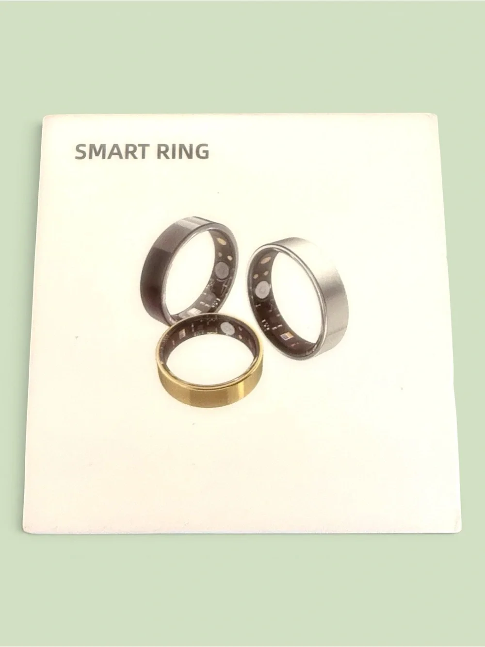 Smart Ring Black Titanium Fitness Ring